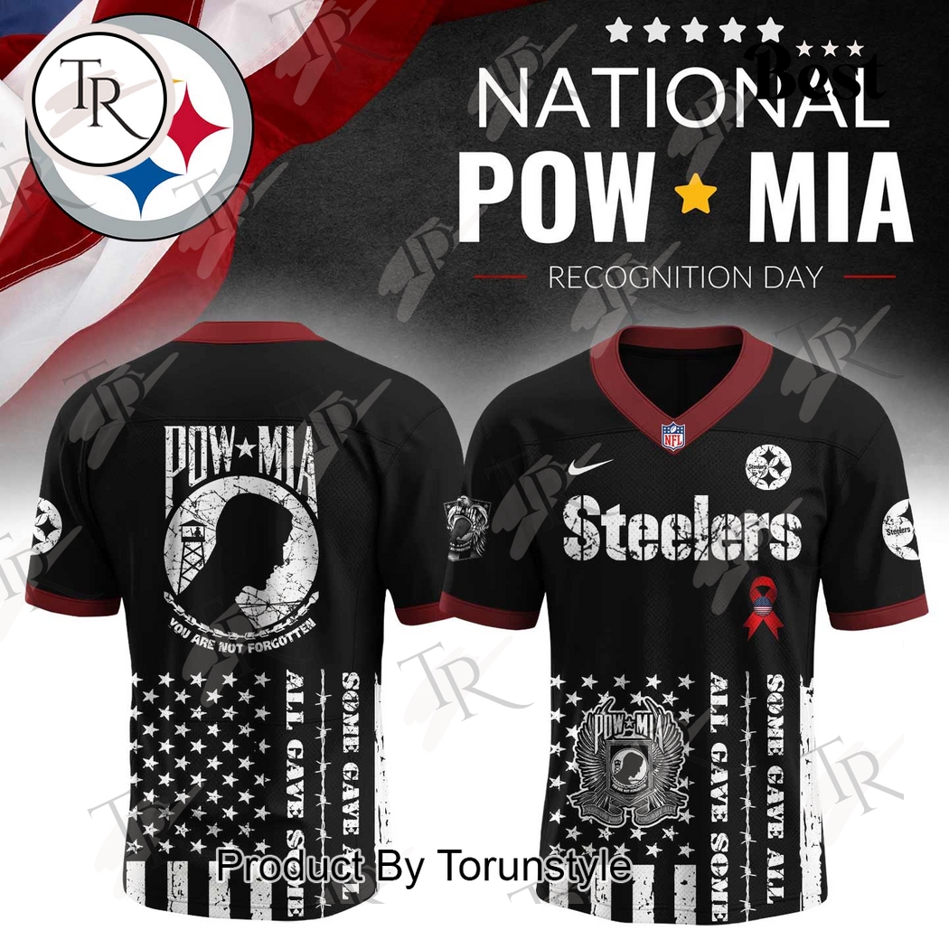 Pittsburgh Steelers X NATIONAL POW MIA Recognition Day 2025 Black Edition Football Jersey Pittsburgh Steelers X NATIONAL POW MIA Recognition Day 2025 Black Edition Football Jersey
