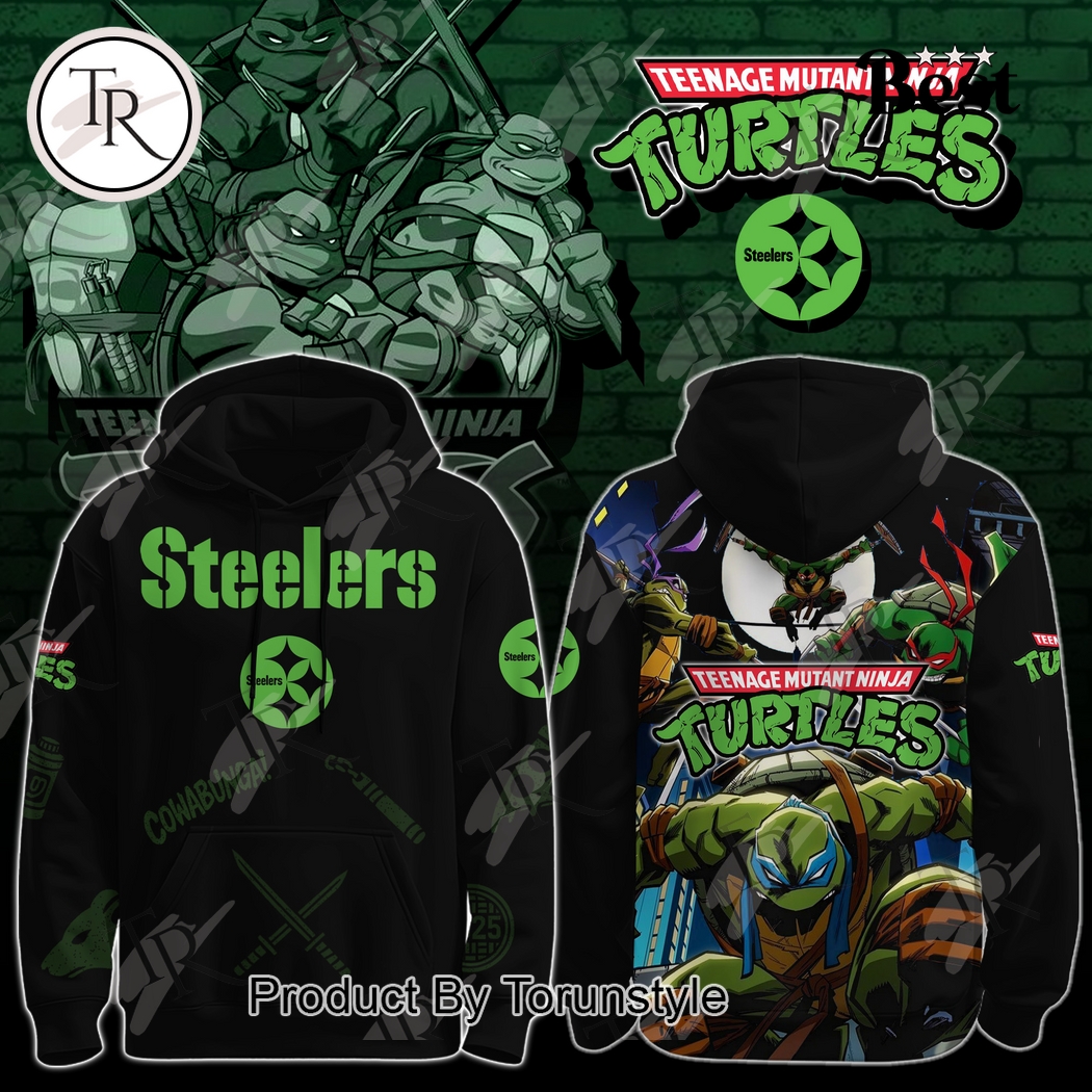 Pittsburgh Steelers X Teenage Mutant Ninja Turtles Black Edition Hoodie Pittsburgh Steelers X Teenage Mutant Ninja Turtles Black Edition Hoodie