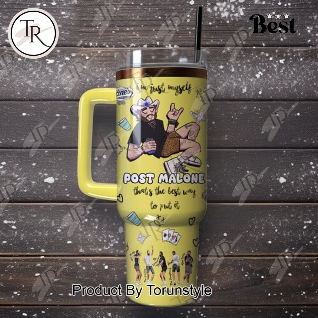 Post Malone Custom Name Yellow 40oz Tumbler Post Malone Custom Name Yellow 40oz Tumbler