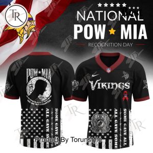 Minnesota Vikings X NATIONAL POW MIA Recognition Day 2025 Black Edition Football Jersey