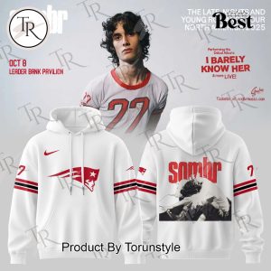 New England Patriots X Sombr – Tour 2025 The Late Nights And Young Romance White Hoodie
