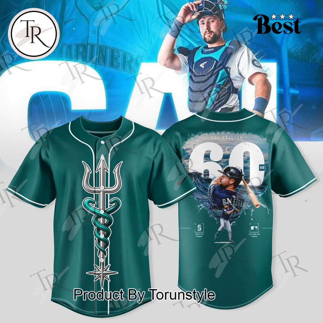 Seattle Mariners X Cal Raleigh Big Dumper 60 HR 2025 Green Baseball Jersey Seattle Mariners X Cal Raleigh Big Dumper 60 HR 2025 Green Baseball Jersey