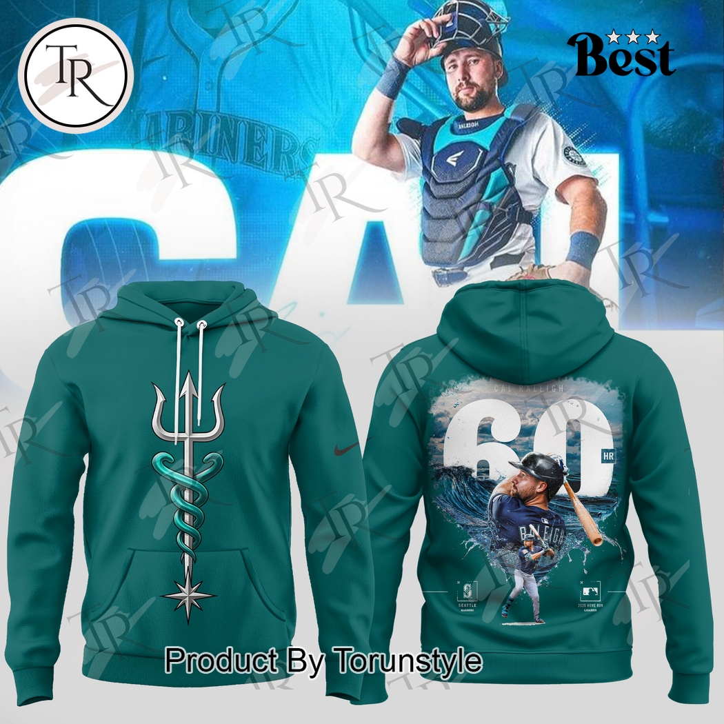 Seattle Mariners X Cal Raleigh Big Dumper 60 HR 2025 Green Hoodie Seattle Mariners X Cal Raleigh Big Dumper 60 HR 2025 Green Hoodie