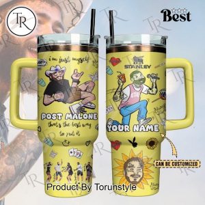 Post Malone Custom Name Yellow 40oz Tumbler Post Malone Custom Name Yellow 40oz Tumbler