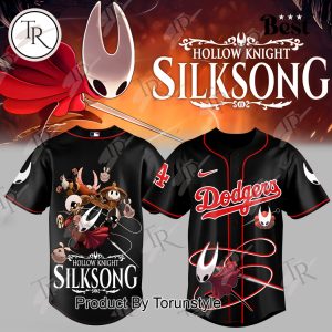 Los Angeles Dodgers X Hollow Knight – SILKSONG Black Baseball Jersey