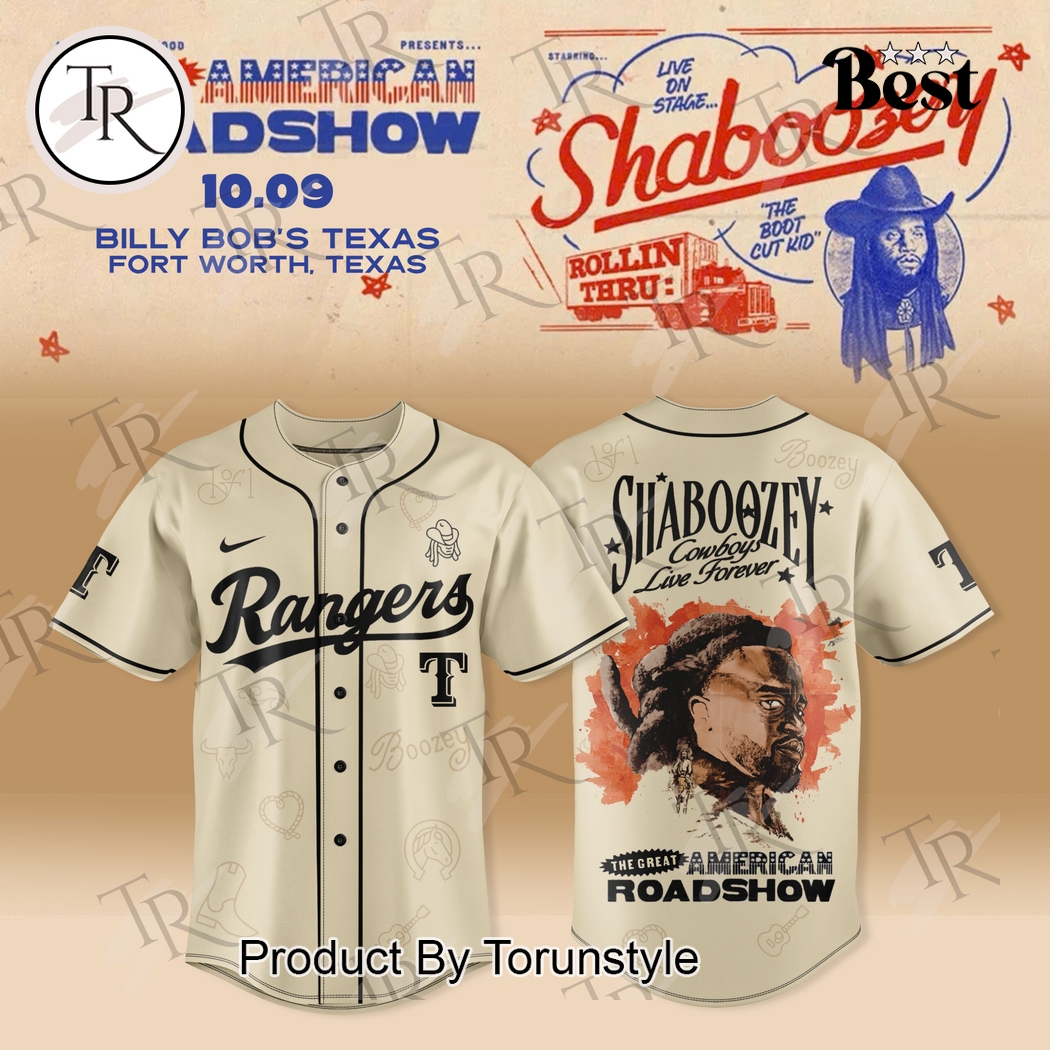 Texas Rangers X Shaboozey The Great American Roadshow 2025 Baseball Jersey