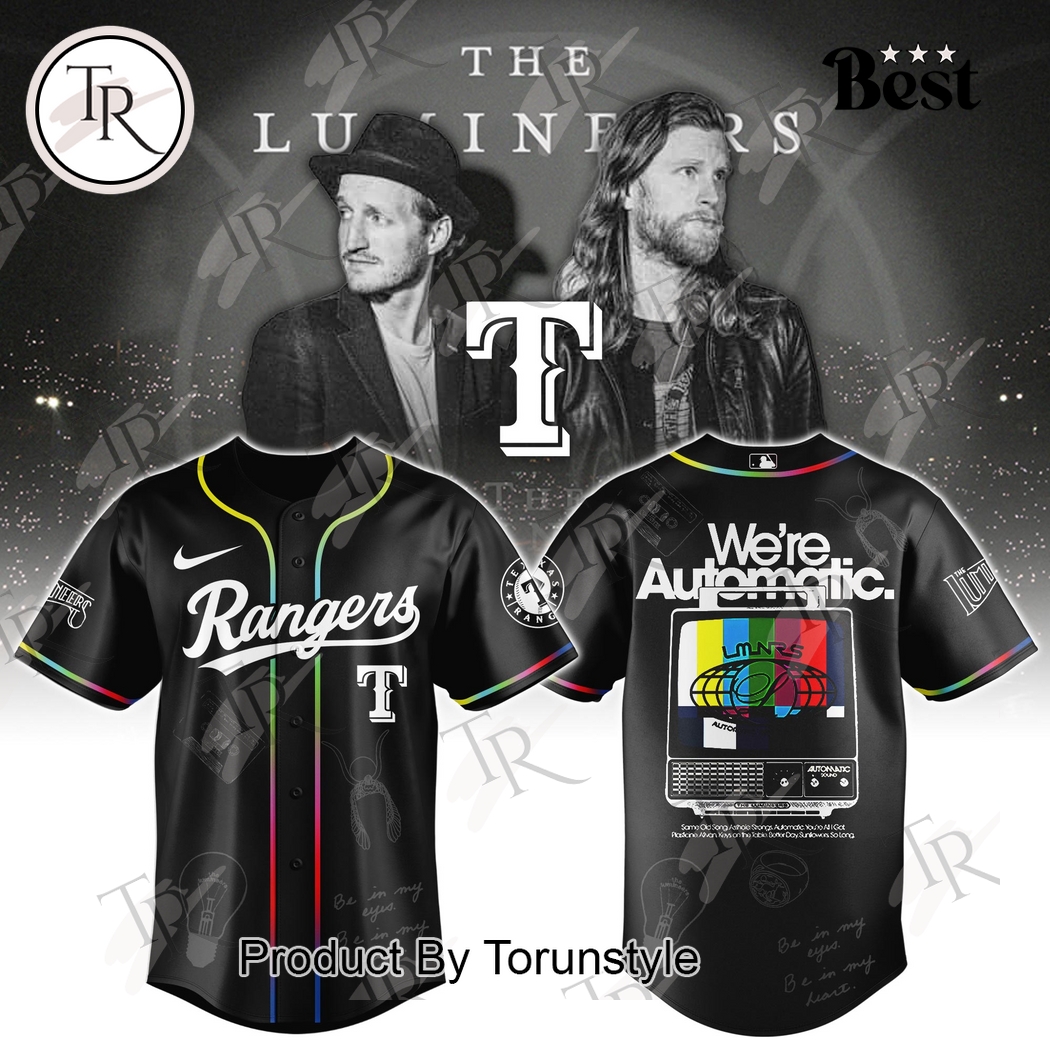 Texas Rangers X The Lumineers World Tour 2025 The Automatic Baseball Jersey Texas Rangers X The Lumineers World Tour 2025 The Automatic Baseball Jersey