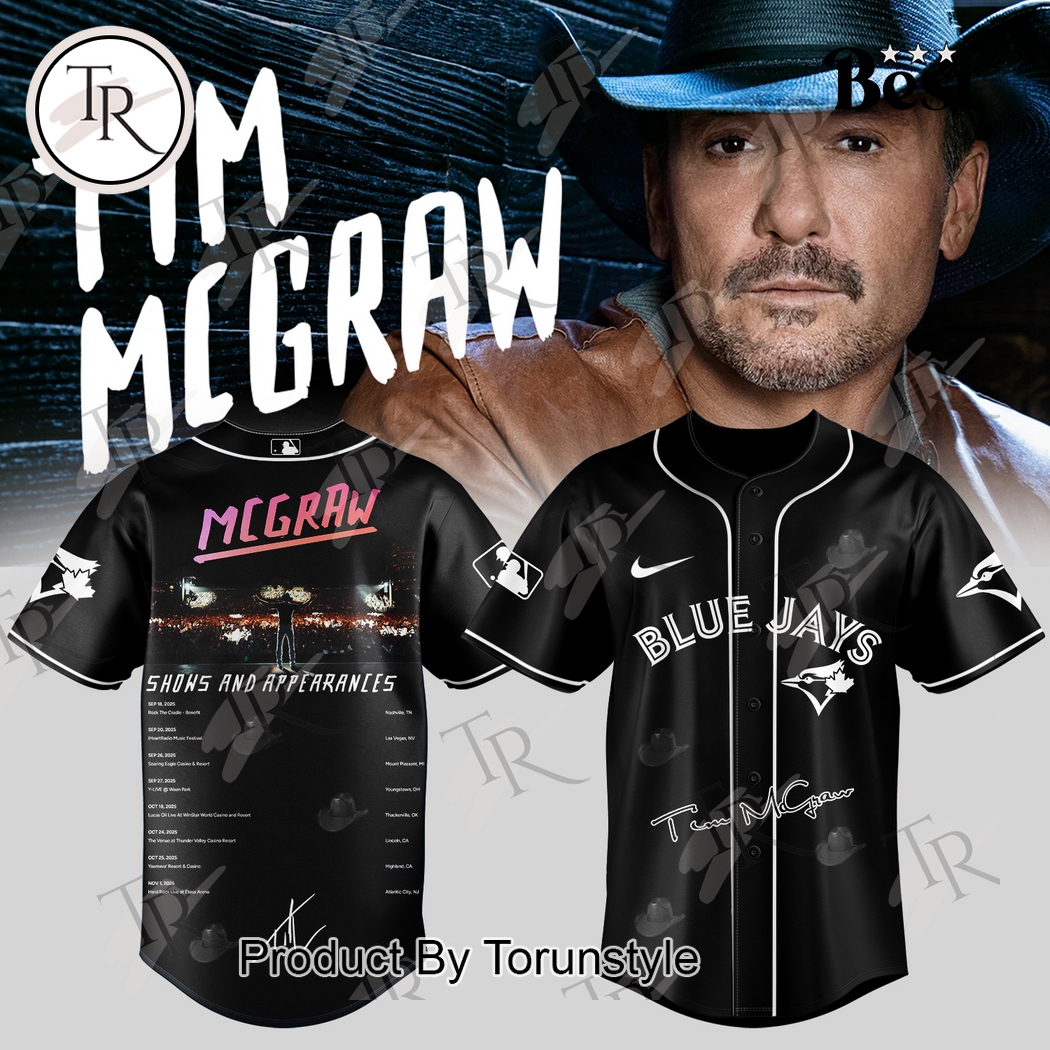 Toronto Blue Jays X Tim McGraw Show And Appearances 2025 Baseball Jersey Toronto Blue Jays X Tim McGraw Show And Appearances 2025 Baseball Jersey