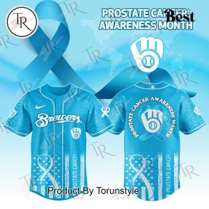 Milwaukee Brewers X Prostate Cancer Awareness Blue Edition 2025 Baseball Jersey Milwaukee Brewers X Prostate Cancer Awareness Blue Edition 2025 Baseball Jersey