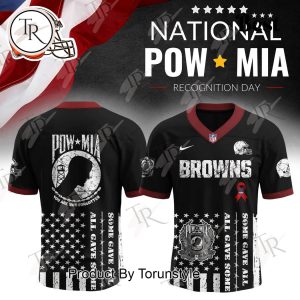 Cleveland Browns X NATIONAL POW MIA Recognition Day 2025 Black Edition Football Jersey