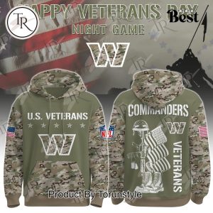Washington Commanders – Happy Veterans Day Night Game 2025 Hoodie