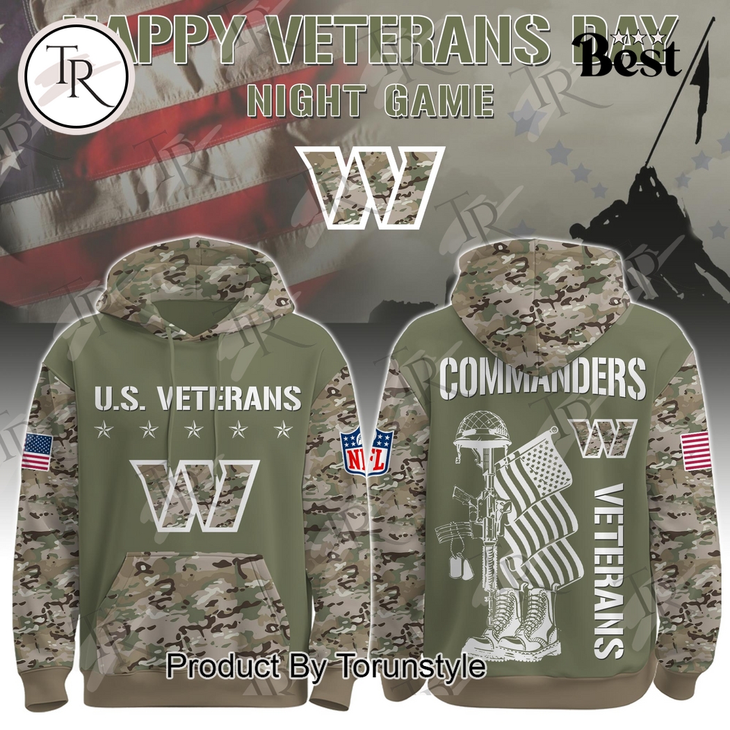 Washington Commanders – Happy Veterans Day Night Game 2025 Hoodie