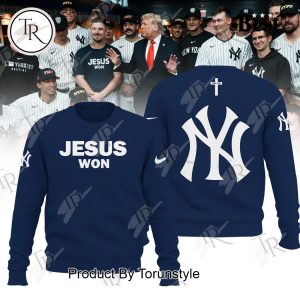 New York Yankees – Jesus Won Navy Edition Hoodie