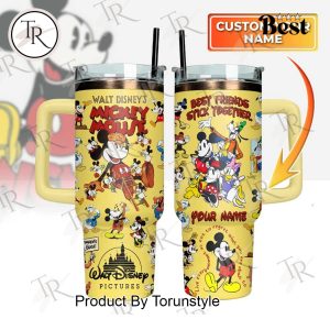 Mickey Mouse Custom Name Yellow 40oz Tumbler