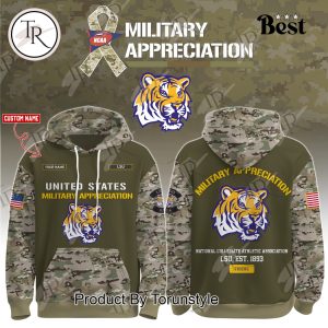 LSU Tigers X Military Appreciation Custom Name 2025 Hoodie
