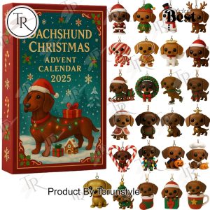 Dachshund Merry Christmas 2025 Advent Calendar