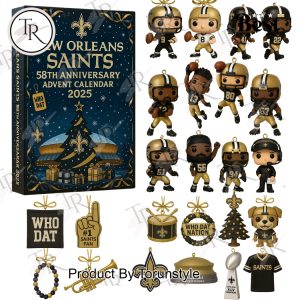 New Orleans Saints Christmas 65th Anniversary 2025 Advent Calendar