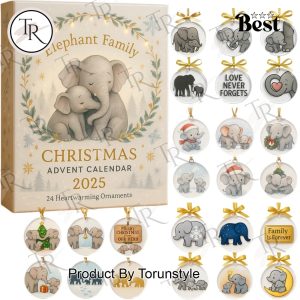 Elephant Family Merry Christmas 2025 Advent Calendar