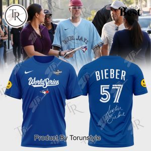 Toronto Blue Jays x Justin Bieber World Series 2025 Navy Hoodie