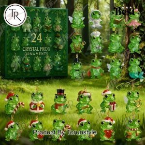 Crystal Frog Ornaments Merry Christmas 2025 Advent Calendar