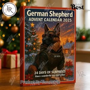 German Shepherd Merry Christmas 2025 Advent Calendar