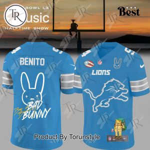 Detroit Lions X Super Bowl Bad Bunny 2025 Football Jersey
