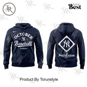 New York Yankees X Postseason 2025 October Navy Hoodie
