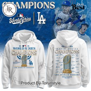 2025 Los Angeles Dodgers World Series Champions White Hoodie