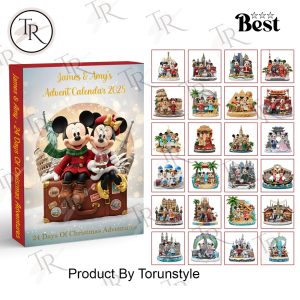 Mickey And Minnie Mouse Merry Christmas 2025 Advent Calendar