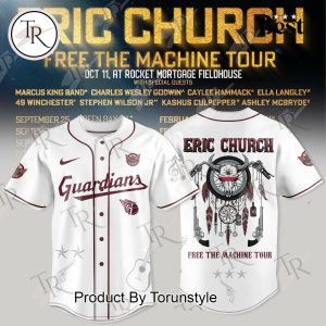 Cleveland Guardians X Eric Church Tour 2025 Free the Machine Baseball Jersey