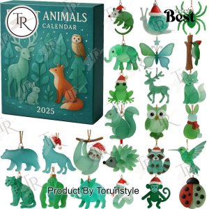 Forest Animals Merry Christmas 2025 Advent Calendar