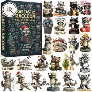 Sarcastic Raccoon Merry Christmas 2025 Advent Calendar
