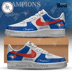 Toronto Blue Jays X World Series 2025 Champions Custom Name Air Force 1 Sneakers