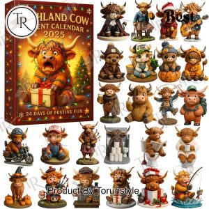 Highland Cow 2025 Christmas Advent Calendar