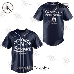 New York Yankees X Postseason 2025 October Navy Ver2 Baseball Jersey
