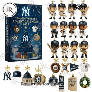 New York Yankees 125TH ANNIVERSARY Christmas Gift 2025 Advent Calendar