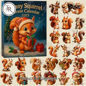 Funny Squirrel Merry Christmas 2025 Advent Calendar