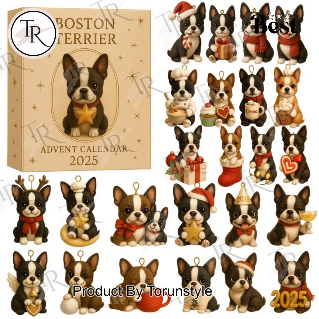 Boston Terrier Merry Christmas 2025 Advent Calendar Boston Terrier Merry Christmas 2025 Advent Calendar