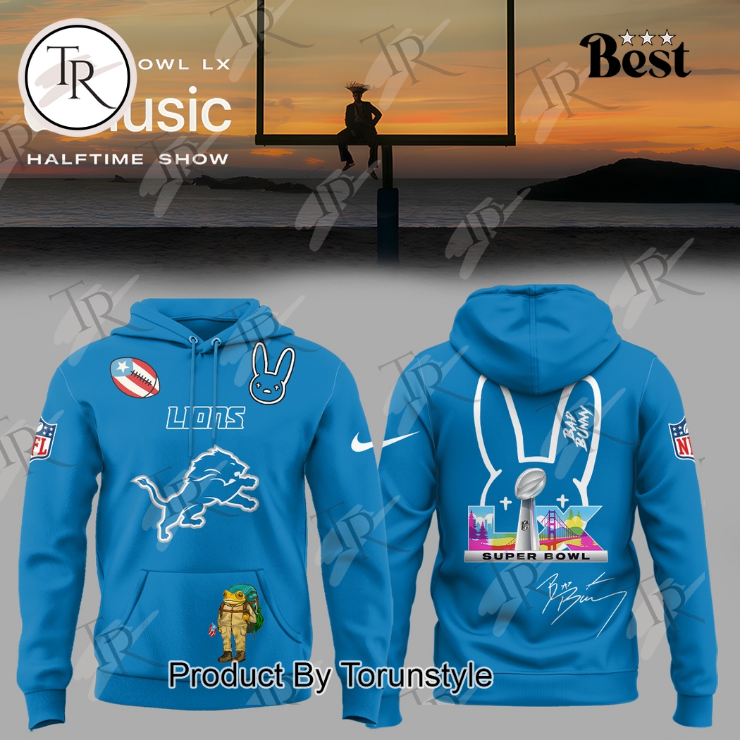Detroit Lions X Super Bowl Bad Bunny 2025 Hoodie