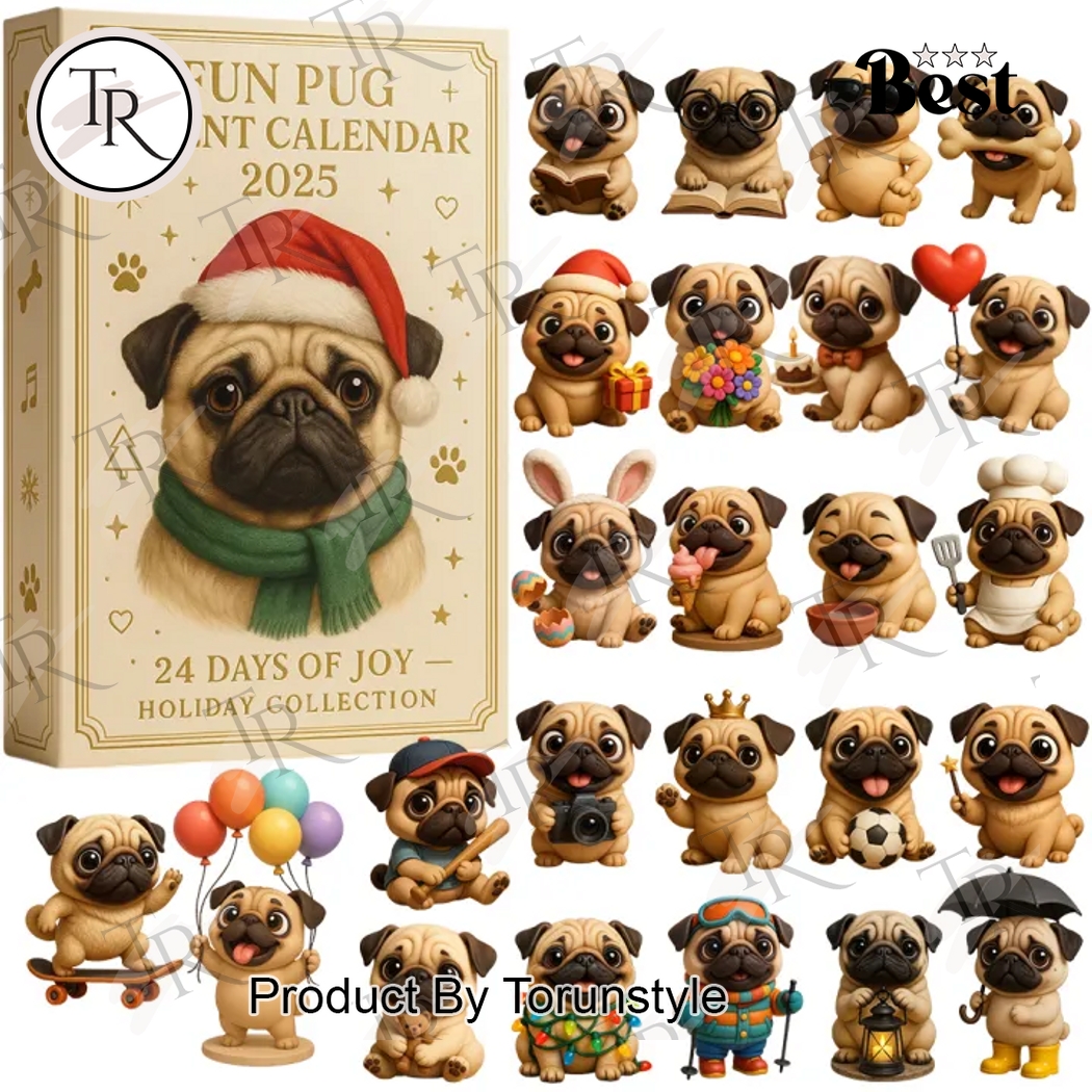 Fun Pug 24 Days Of Joy 2025 Advent Calendar Fun Pug 24 Days Of Joy 2025 Advent Calendar