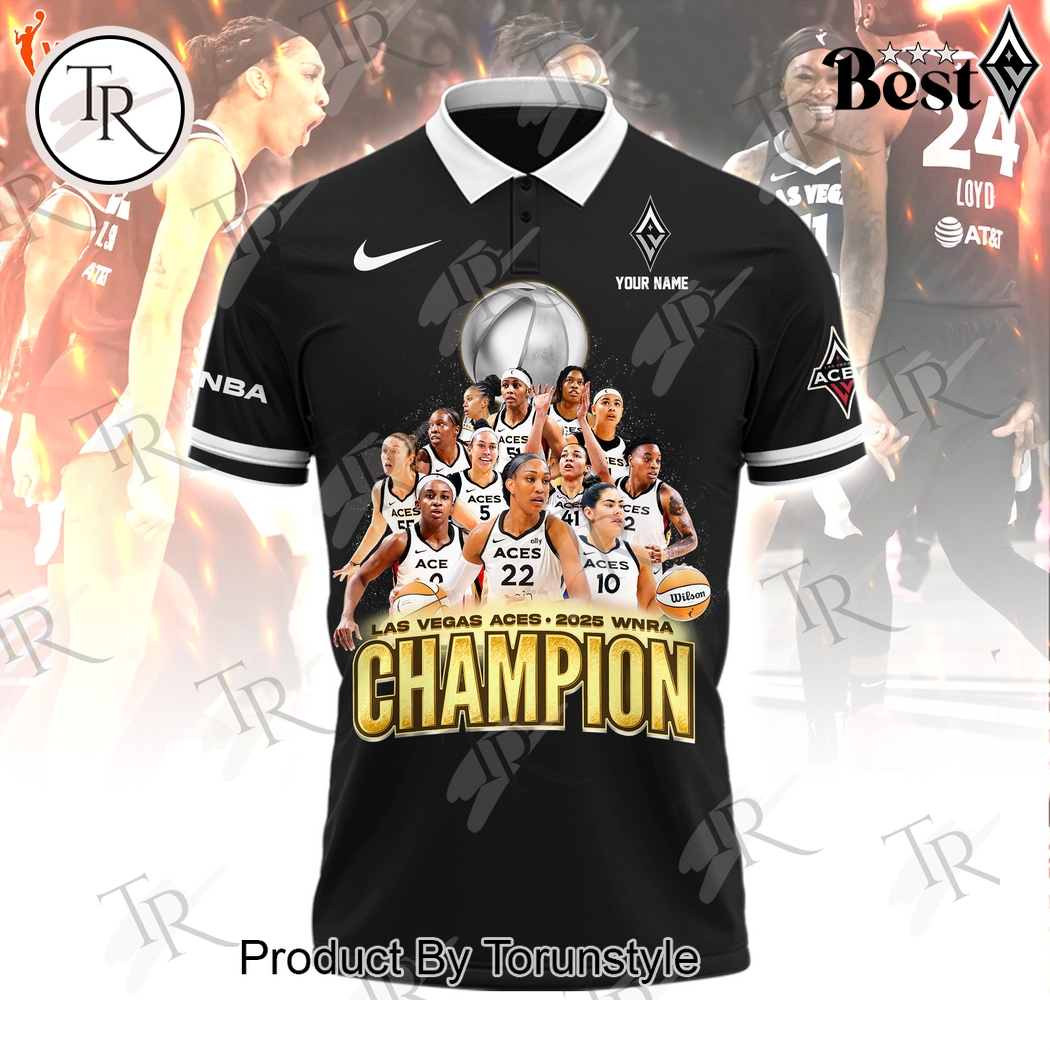 Las Vegas Aces WINNER WNBA Champion 2025 Polo Shirt Las Vegas Aces WINNER WNBA Champion 2025 Polo Shirt