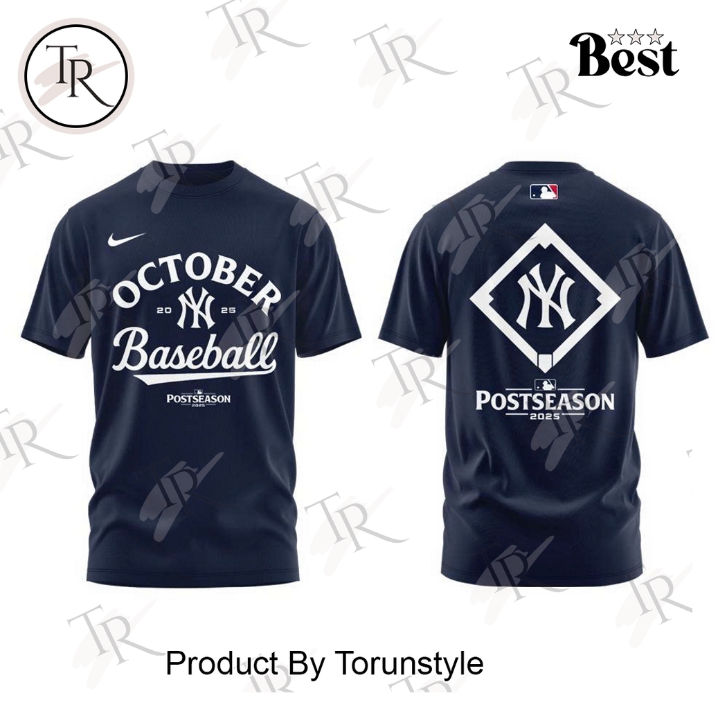 New York Yankees X Postseason 2025 October Navy Hoodie New York Yankees X Postseason 2025 October Navy Hoodie
