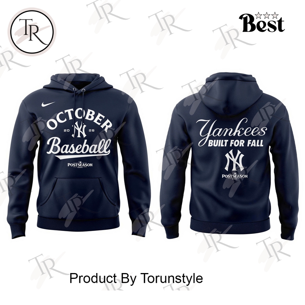 New York Yankees X Postseason 2025 October Navy Ver2 Hoodie New York Yankees X Postseason 2025 October Navy Ver2 Hoodie
