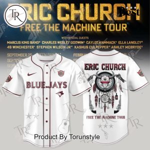 Toronto Blue Jays X Eric Church Tour 2025 Free the Machine Baseball Jersey