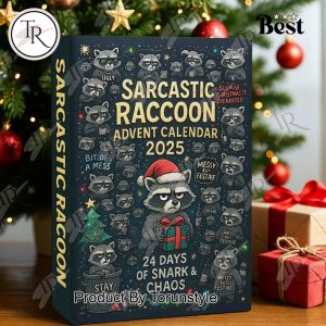 Sarcastic Raccoon Merry Christmas 2025 Advent Calendar