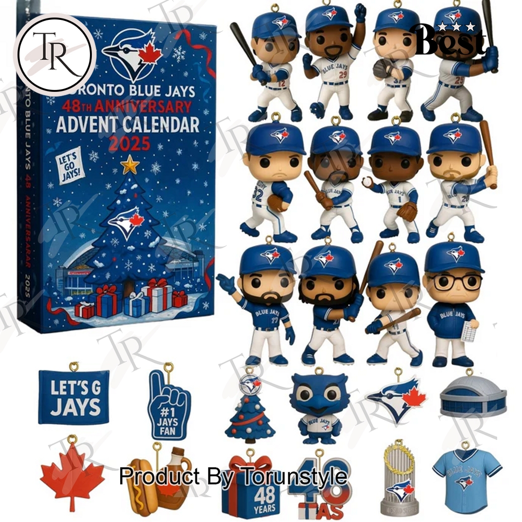 Toronto Blue Jays 48th Anniversary Merry Christmas 2025 Advent Calendar Toronto Blue Jays 48th Anniversary Merry Christmas 2025 Advent Calendar
