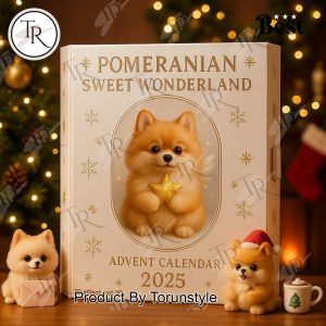Pomeranian Sweet Wonderland Merry Christmas 2025 Advent Calendar