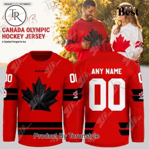 Canada Olympic Hockey 2026 Custom Name And Number Hockey Jersey