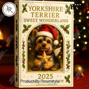 Yorkshire Terrier Sweet Wonderland Merry Christmas 2025 Advent Calendar