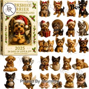 Yorkshire Terrier Sweet Wonderland Merry Christmas 2025 Advent Calendar
